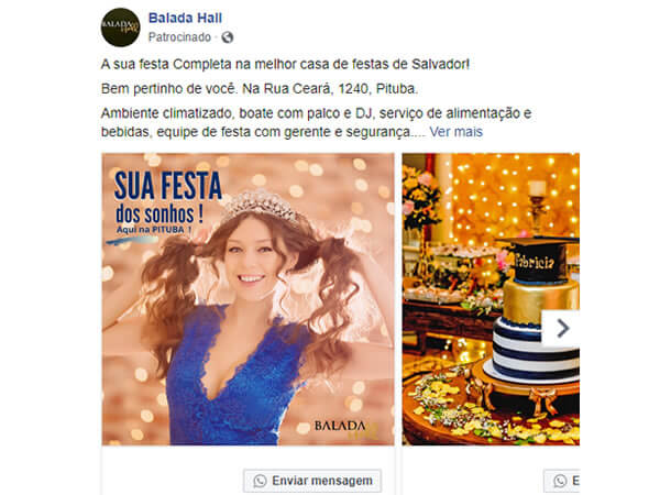 Anuncio para Casa de Festas Anuncio para Casa de Festas